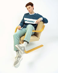 Sweatshirts | Men Karhu Blocked Logo Sweatshirt Blue Wing Teal / White