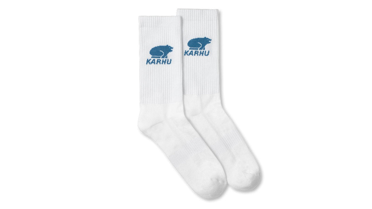 Karhu Classic Logo Sock - Bright White / Avio