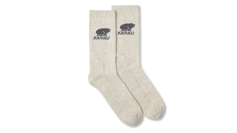 Karhu Classic Logo Sock - Oatmeal / Dark Gull Gray